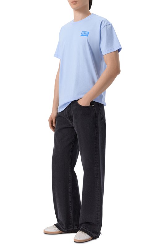 Хлопковая футболка Diesel A20975/0QIAM Голубой  A20975/0QIAM Фото 2