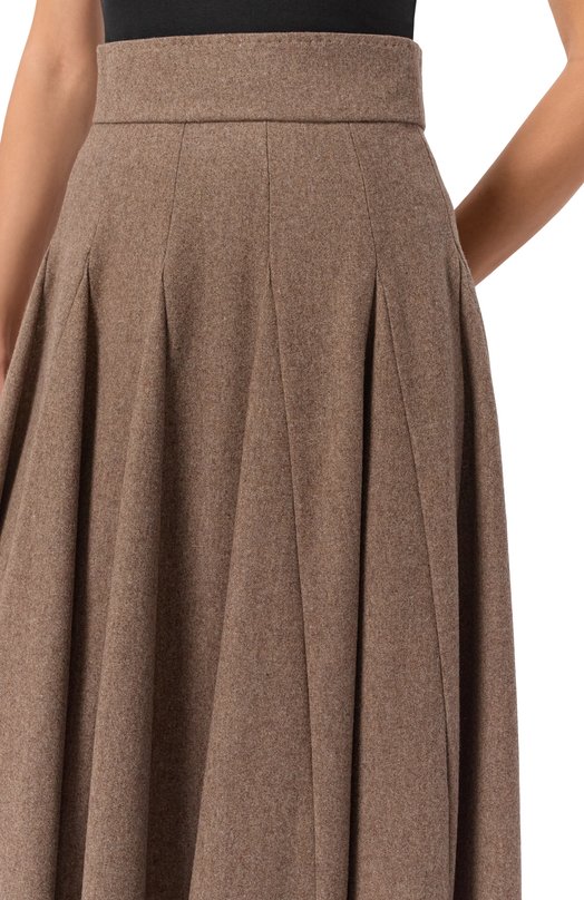 Шерстяная юбка Max Mara BELLIC01234 Бежевый  BELLIC01234 Фото 5