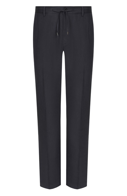 Брюки изо льна и шерсти Stefano Ricci M1T610002H/WL003L Чёрный M1T610002H/WL003L