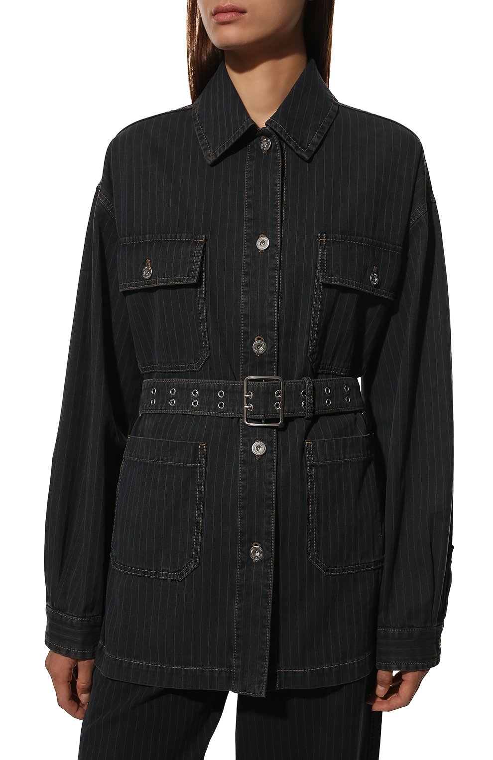 Джинсовая куртка MIU MIU, арт. GWB124-1ZGM-F0002, фото 3