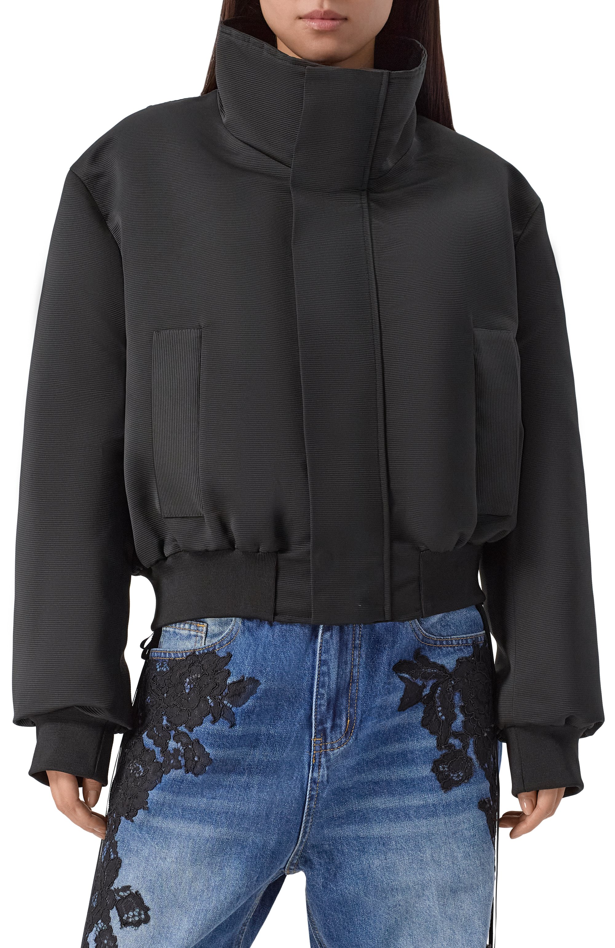 Бомбер DANIIL ANTSIFEROV черного цвета по цене 60000 руб., арт. DA_1565, фото 3 Бомбер DANIIL ANTSIFEROV, арт. DA_1565, фото 3