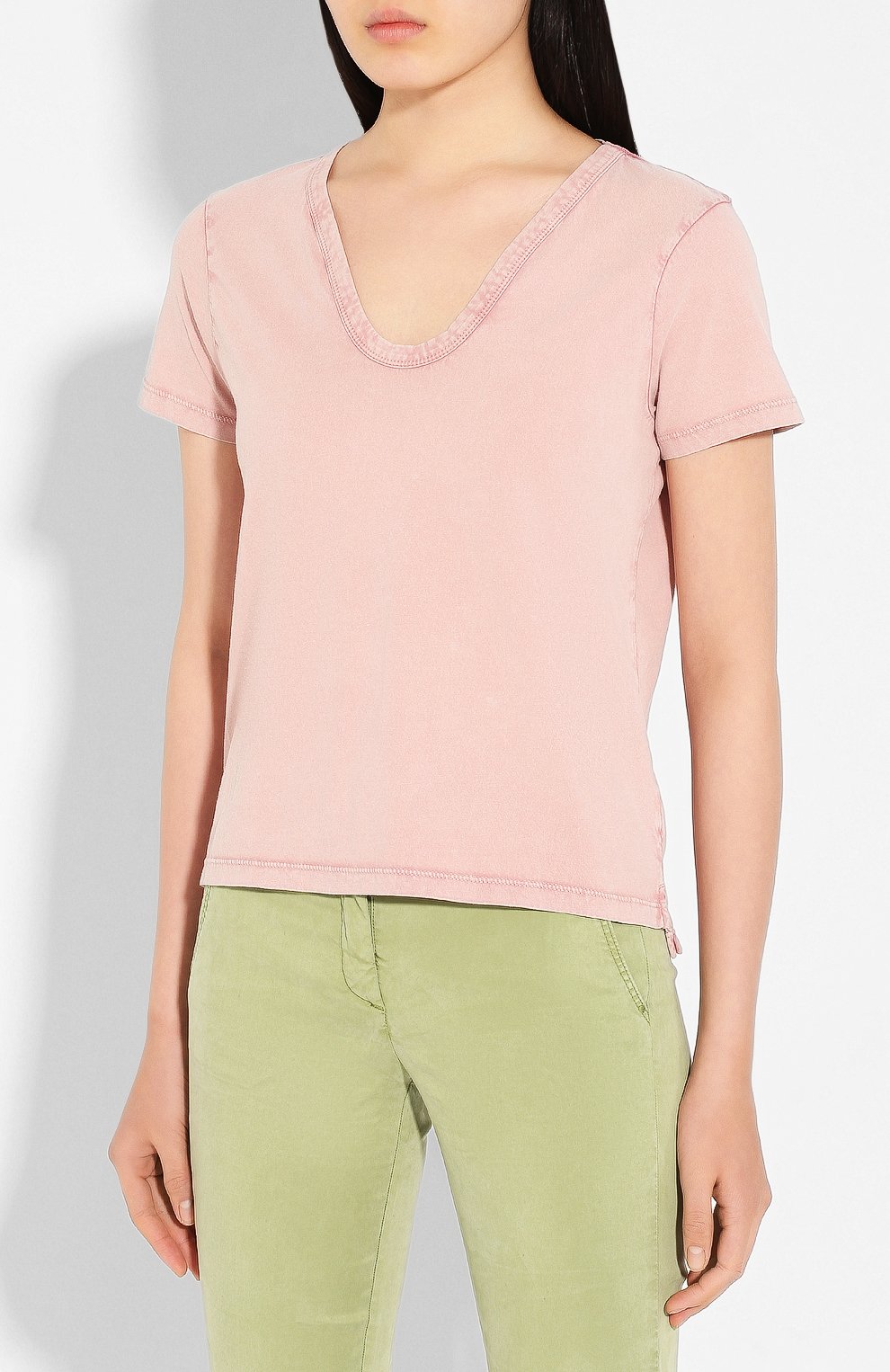 Хлопковая футболка ZADIG AND VOLTAIRE розового цвета по цене 10400 руб., арт. SJTS7406F, фото 3 Хлопковая футболка ZADIG AND VOLTAIRE, арт. SJTS7406F, фото 3