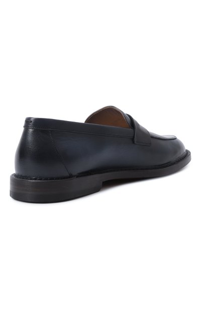 Кожаные пенни-лоферы PANTANETTI темно-синего цвета по цене 44950 руб., арт. 18546F, фото 5 Кожаные пенни-лоферы PANTANETTI, арт. 18546F, фото 5