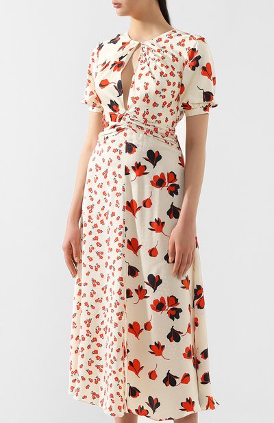 Платье с принтом SELF-PORTRAIT разноцветного цвета по цене 49100 руб., арт. SP21-013, фото 3 Платье с принтом SELF-PORTRAIT, арт. SP21-013, фото 3