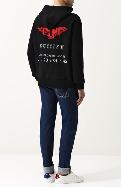 Хлопковая толстовка на молнии с капюшоном GUCCI, арт. 519489/X3N27, фото 2
