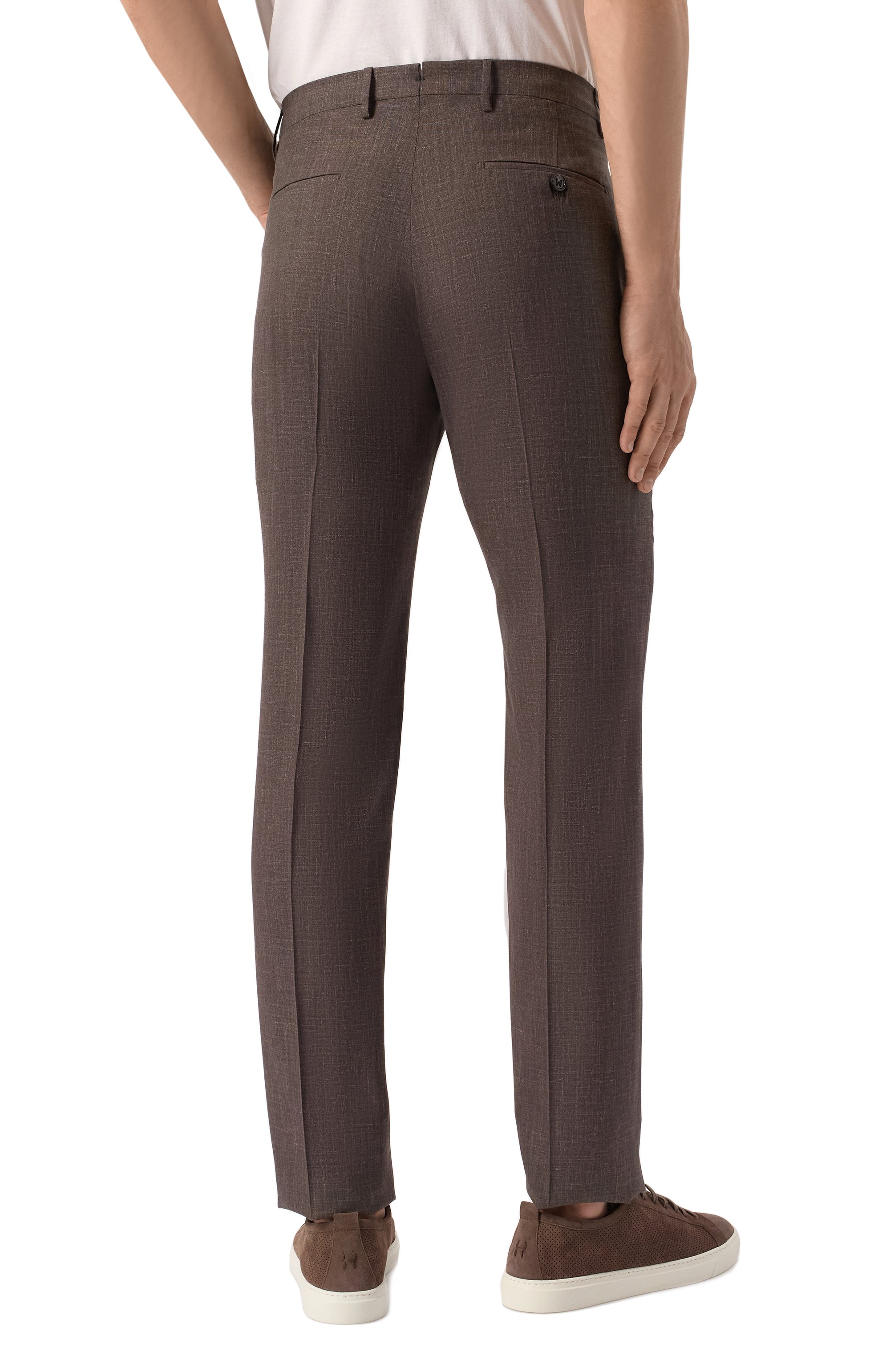 Брюки из шерсти и шелка BERWICH темно-коричневого цвета по цене 49300 руб., арт. VULCAN023/LP184U, фото 4 Брюки из шерсти и шелка BERWICH, арт. VULCAN023/LP184U, фото 4