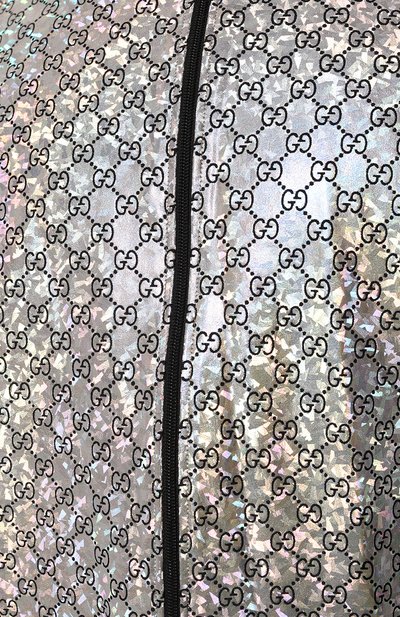 Бомбер GUCCI серебряного цвета по цене 230400 руб., арт. 546898 XJADL, фото 5 Бомбер GUCCI, арт. 546898 XJADL, фото 5