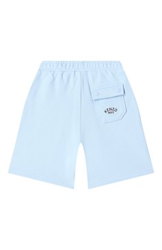 Детские хлопковые шорты KENZO голубого цвета, арт. K61115 | Фото 2 (Материал внешний: Хлопок; Нос: Не проставлено; Случай: Повседневный; Ростовка одежда: 3 года | 98 см, 9 лет | 134 см, 5 лет | 110 см, 4 года | 104 см, 7 лет | 122 см, 2 года | 92 см)