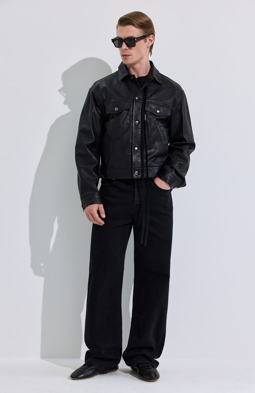 Кожаная куртка Ann Demeulemeester B0012717/LT038 Чёрный  B0012717/LT038 Фото 6