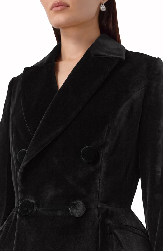 Бархатный жакет Dice Kayek FW25V521 KDF BLACK Чёрный  FW25V521 KDF BLACK Фото 5