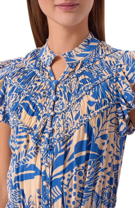 Платье из вискозы Poupette St Barth WL5R26NVPT0U Голубой  WL5R26NVPT0U Фото 4