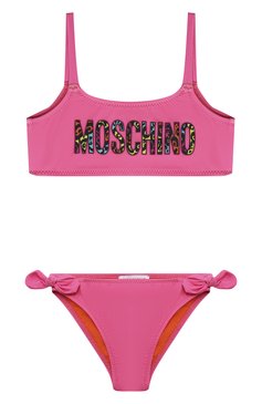 Детского раздельный купальник MOSCHINO фуксия цвета, арт. HDL00R/LKA00/10-14 | Фото 1 (Материал внешний: Синтетический материал; Нос: Не проставлено; Материал сплава: Проставлено; Материал подклада: Синтетический материал; Девочки Кросс-КТ: Купальники-пляж; Принт: С принтом; Ростовка одежда: 10 - 11 лет | 140 - 146см, 12 лет | 152 см)