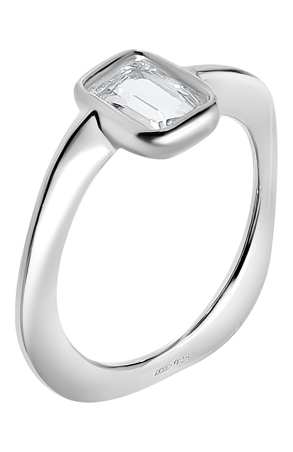 Кольцо-волна wave base с хрусталем MOONKA, арт. wav-r-crs, фото 3