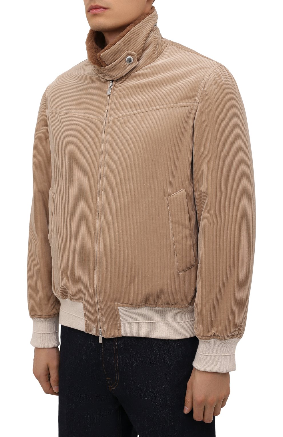 Вельветовый бомбер с подкладкой из овчины BRUNELLO CUCINELLI, арт. MQ4366446, фото 3