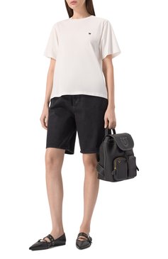 Женская хлопковая футболка WEEKEND MAX MARA белого цвета, арт. SATRAP0 | Фото 2 (Длина (для топов): Стандартные; Рукава: Короткие; Материал внешний: Хлопок; Принт: Без принта; Стили: Кэжуэл)