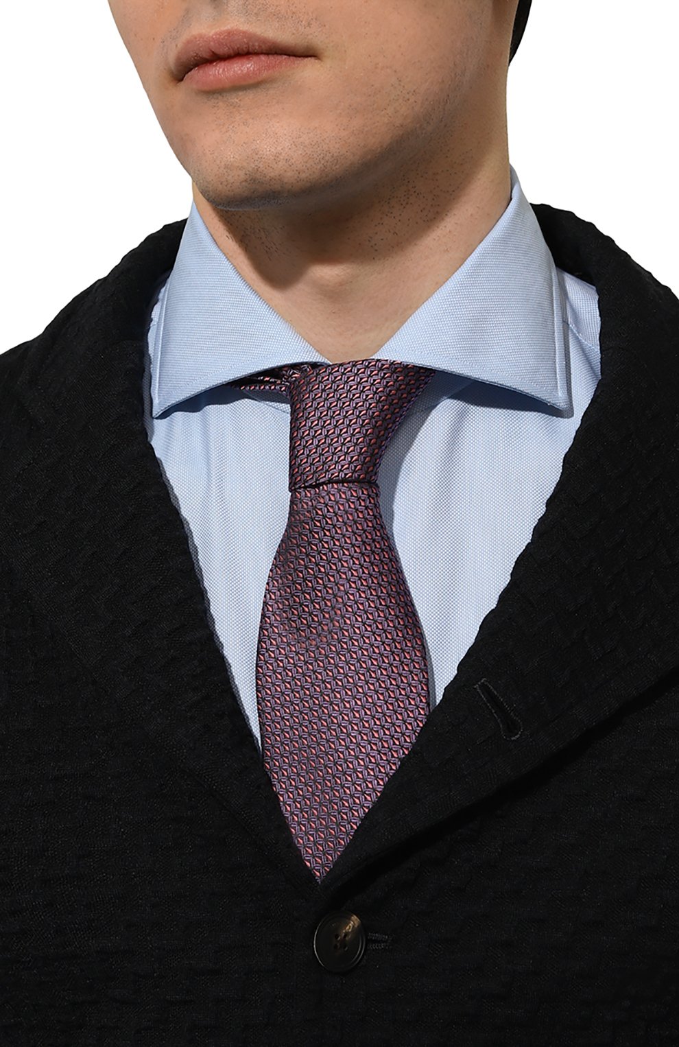 Шелковый галстук BROUBACK фиолетового цвета по цене 6795 руб., арт. TIE 8CM/SS24, фото 2 Шелковый галстук BROUBACK, арт. TIE 8CM/SS24, фото 2