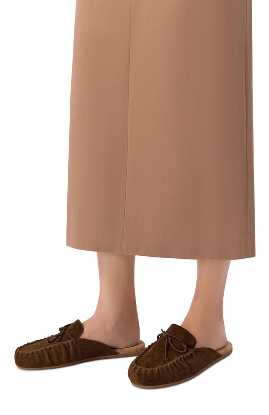 Замшевые сабо Brunch 12 STOREEZ 139478 Коричневый  139478 Фото 2