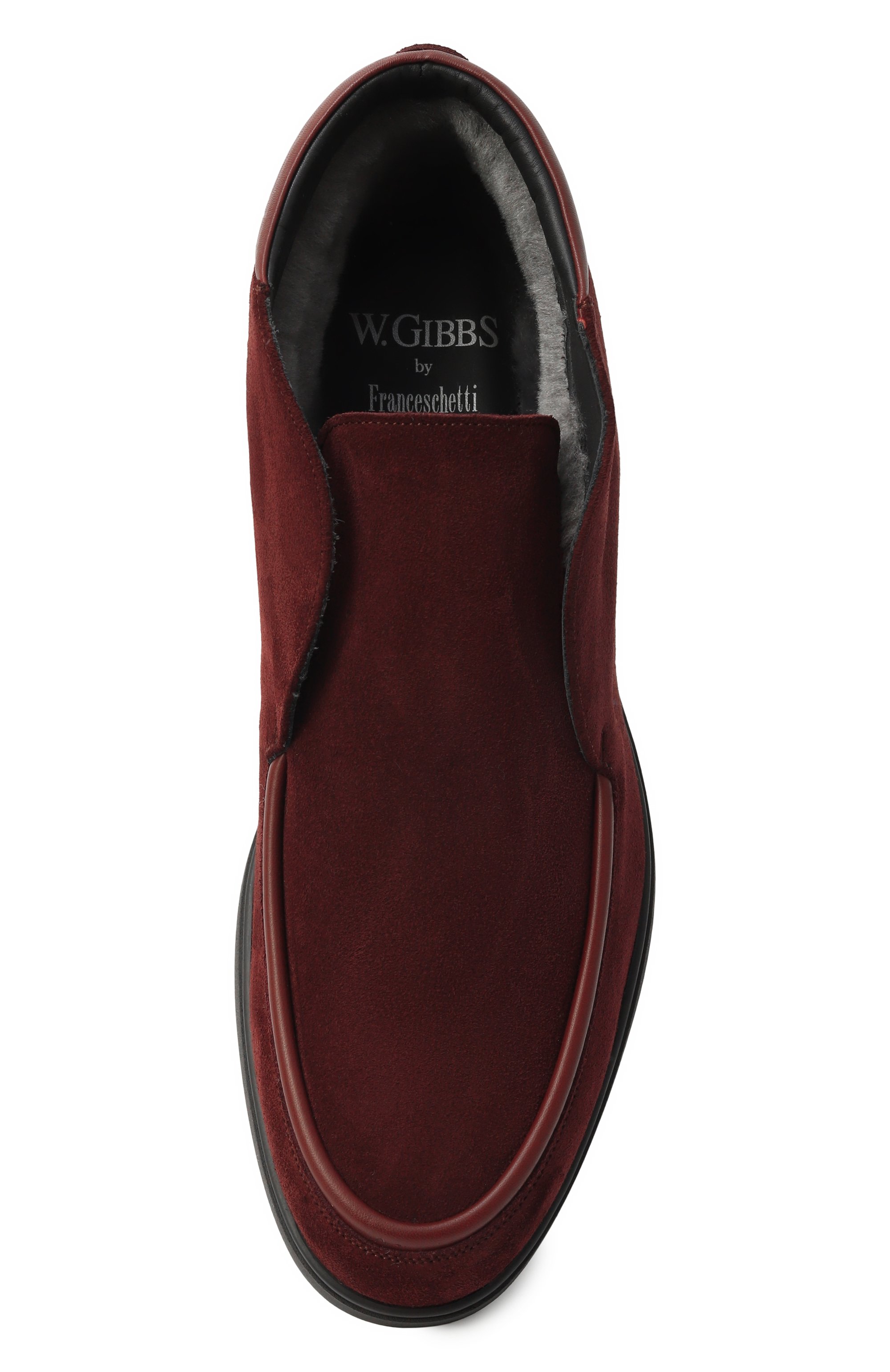 Замшевые ботинки W.GIBBS бордового цвета по цене 48950 руб., арт. 1078003/CAM0SCI0 RAIN FUR, фото 6 Замшевые ботинки W.GIBBS, арт. 1078003/CAM0SCI0 RAIN FUR, фото 6