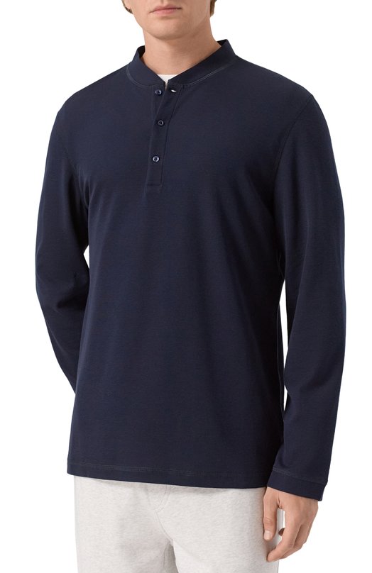 Джемпер из хлопка и шелка Brunello Cucinelli MW8661365 Синий  MW8661365 Фото 3