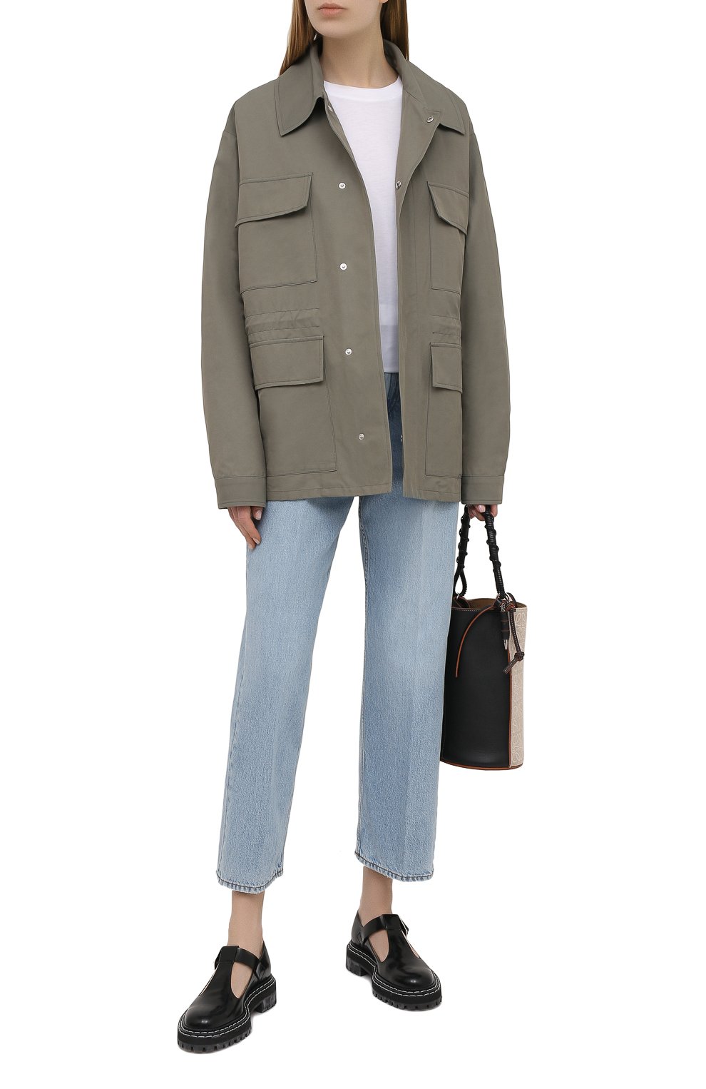 Куртка STELLA MCCARTNEY хаки цвета по цене 139500 руб., арт. 602978/SIA03, фото 2 Куртка STELLA MCCARTNEY, арт. 602978/SIA03, фото 2