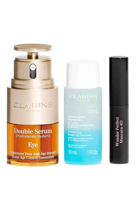 Набор в косметичке double serum eye collection (30+20+3ml) CLARINS бесцветного цвета, арт. 80112631 | Фото 2 (Нос: Не проставлено; Региональные ограничения белый список (Axapta Mercury): Не проставлено)