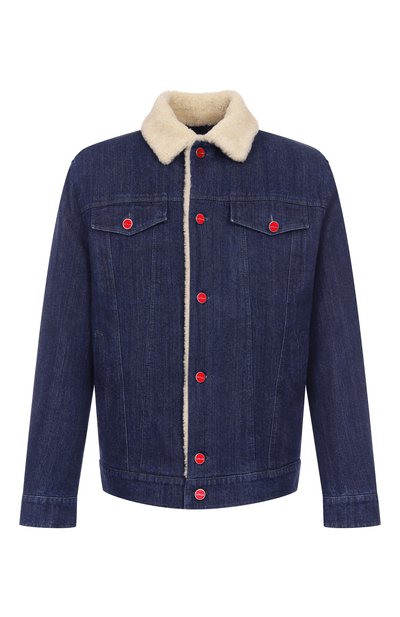 Мужская джинсовая куртка с подкладкой из овчины KITON, арт. UW2280SV0402F04