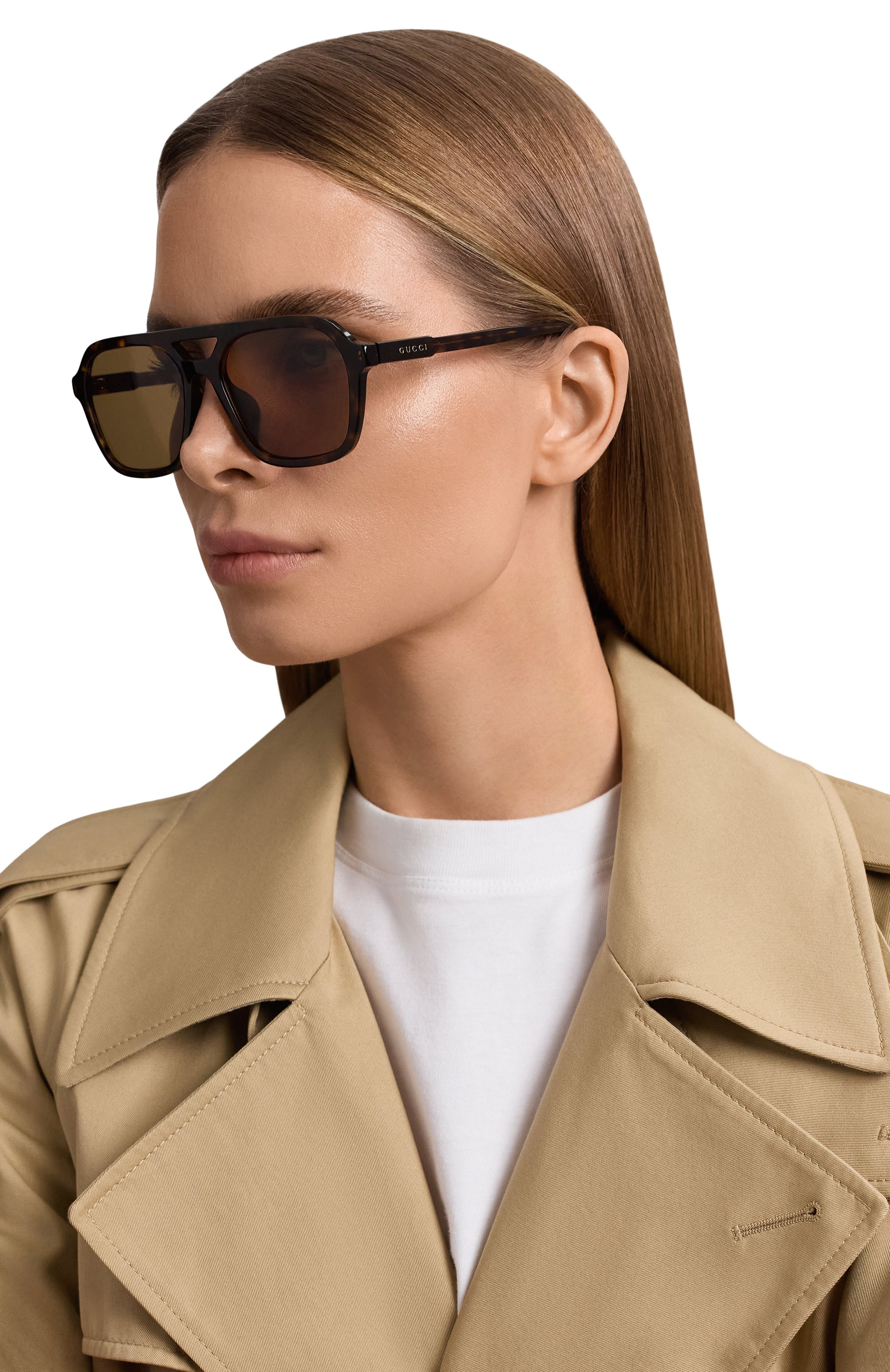 Солнцезащитные очки GUCCI коричневого цвета по цене 39850 руб., арт. GG1823SA-002, фото 2 Солнцезащитные очки GUCCI, арт. GG1823SA-002, фото 2