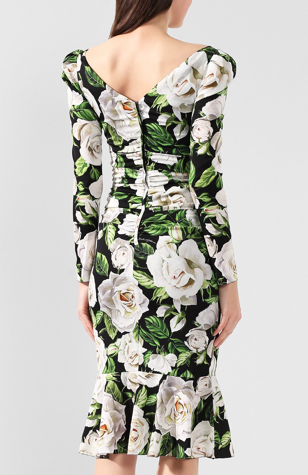 Шелковое платье DOLCE & GABBANA белого цвета по цене 275000 руб., арт. F6G3HT/FSAY6, фото 4 Шелковое платье DOLCE & GABBANA, арт. F6G3HT/FSAY6, фото 4