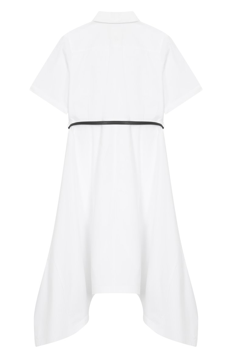 Детское хлопковое платье-рубашка GIVENCHY белого цвета, арт. H30780 | Фото 2 (Рукава: Короткие; Материал внешний: Хлопок; Девочки Кросс-КТ: Платье-одежда; Случай: Повседневный; Ростовка одежда: 7 лет | 122 см, 8 лет | 128 см, 12 лет | 152 см, 13 - 15 лет | 158 см)