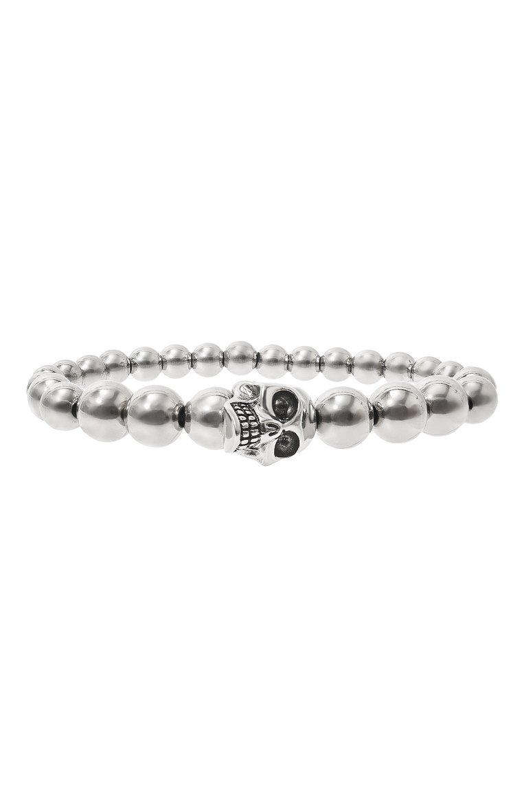 Мужской браслет ALEXANDER MCQUEEN серебряного цвета, арт. 554504/J160Y | Фото 1 (Материал: Металл; Региональные ограничения белый список (Axapta Mercury): Не проставлено; Нос: Не проставлено)