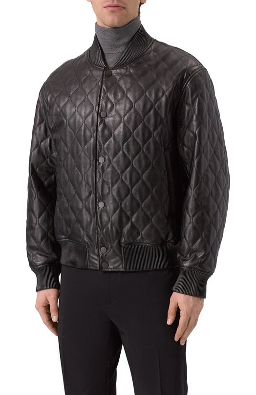 Кожаный бомбер MVST M25.1PM.0005 Чёрный  M25.1PM.0005 Фото 3