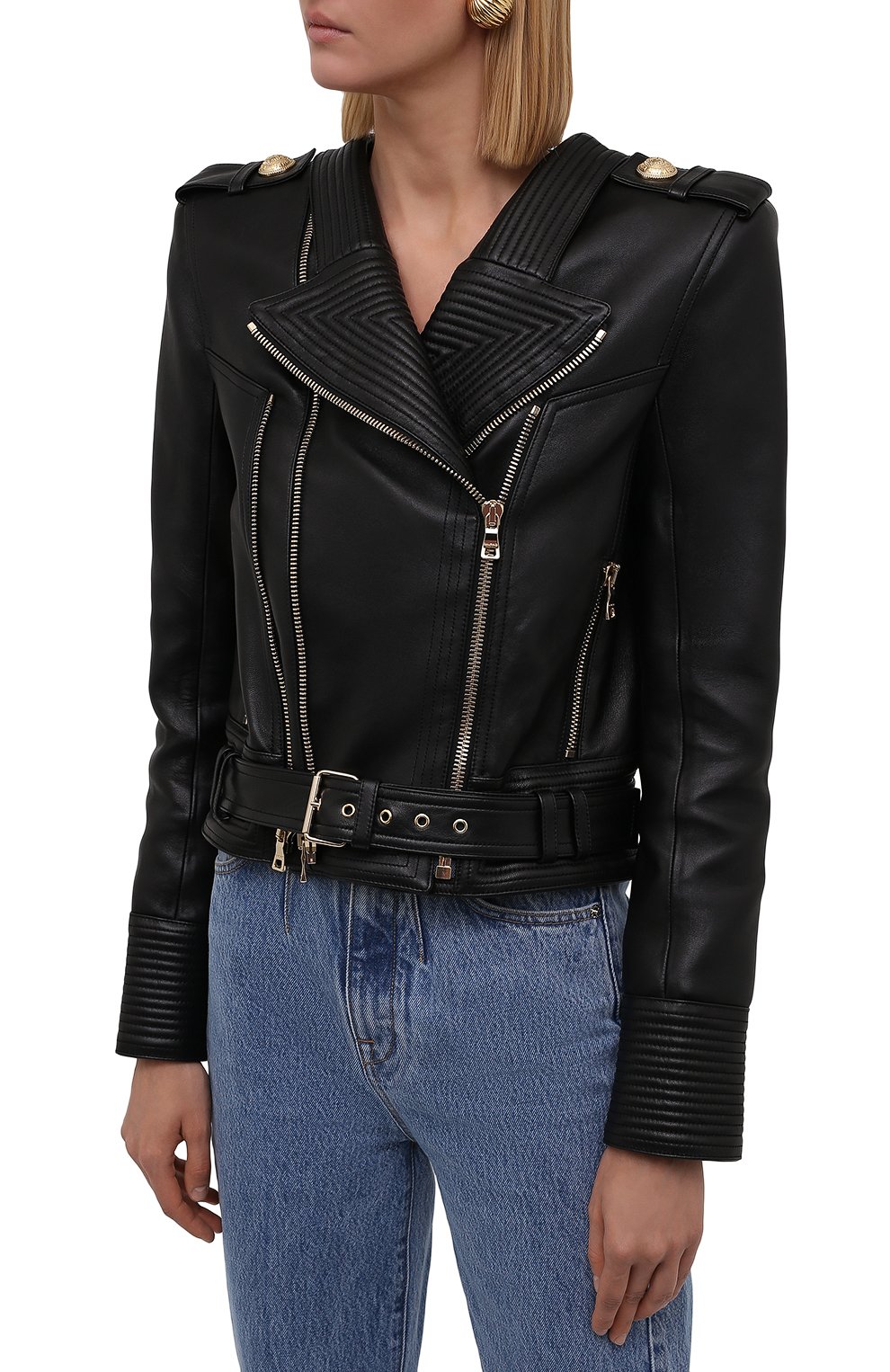 Кожаная куртка BALMAIN, арт. WF1TD000/L158, фото 3