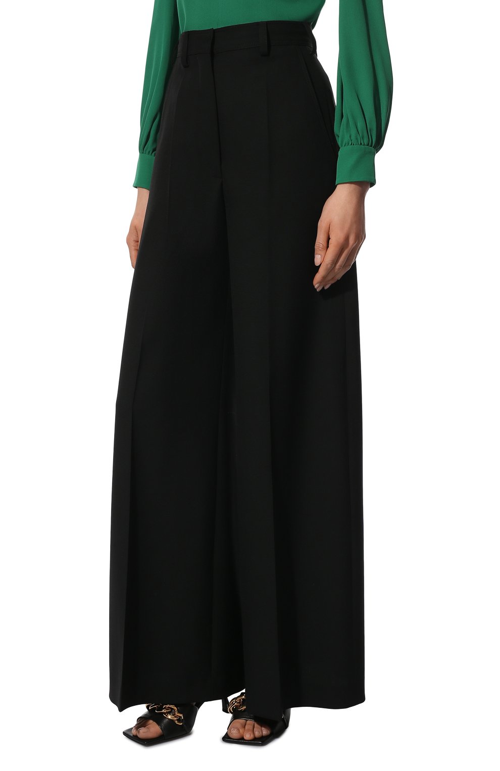 Шерстяные брюки STELLA MCCARTNEY черного цвета по цене 97250 руб., арт. 604071/SSA36, фото 3 Шерстяные брюки STELLA MCCARTNEY, арт. 604071/SSA36, фото 3