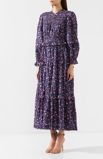 Хлопковое платье ISABEL MARANT ETOILE темно-синего цвета по цене 57550 руб., арт. R01511-19A038E/LIK0YA, фото 3 Хлопковое платье ISABEL MARANT ETOILE, арт. R01511-19A038E/LIK0YA, фото 3