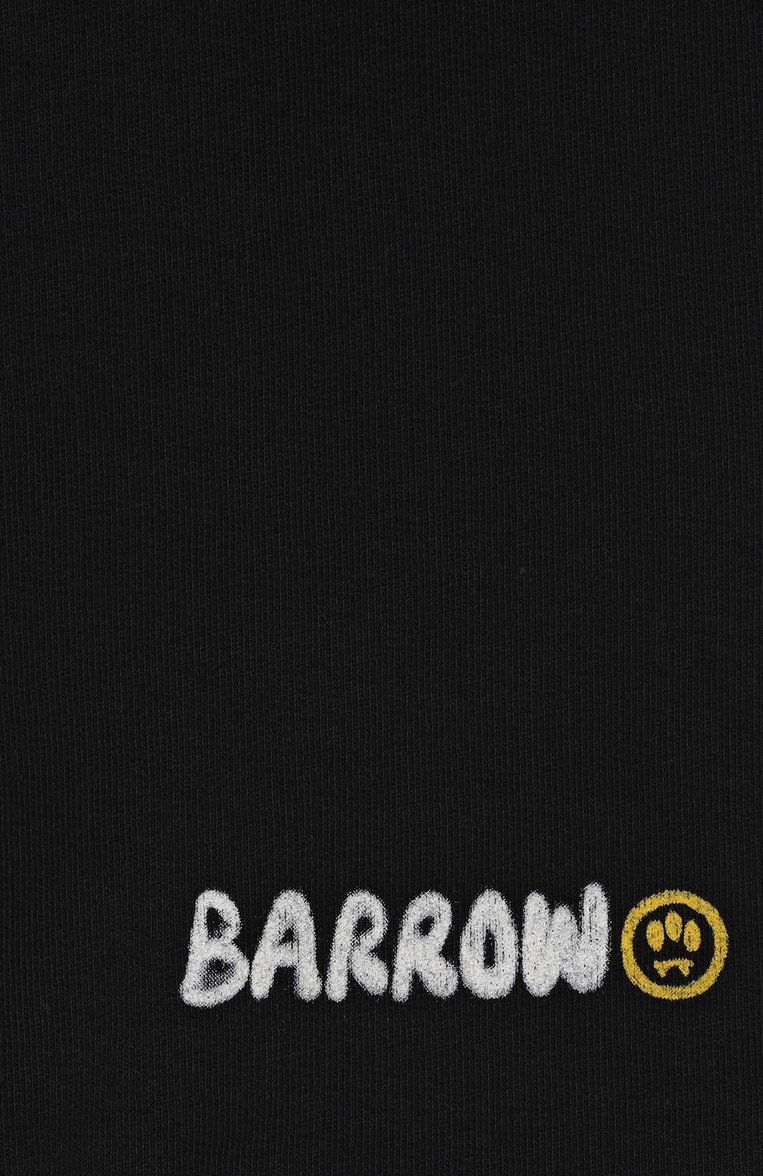 Детские хлопковые шорты BARROW черного цвета, арт. S5BKJUBE054 | Фото 3 (Материал внешний: Хлопок; Нос: Не проставлено; Мальчики Кросс-КТ: Шорты-спорт; Случай: Повседневный; Ростовка одежда: 6 лет | 116 см, 8 лет | 128 см, 10 - 11 лет | 140 - 146см, 12 лет | 152 см, 13 - 15 лет | 158 см)
