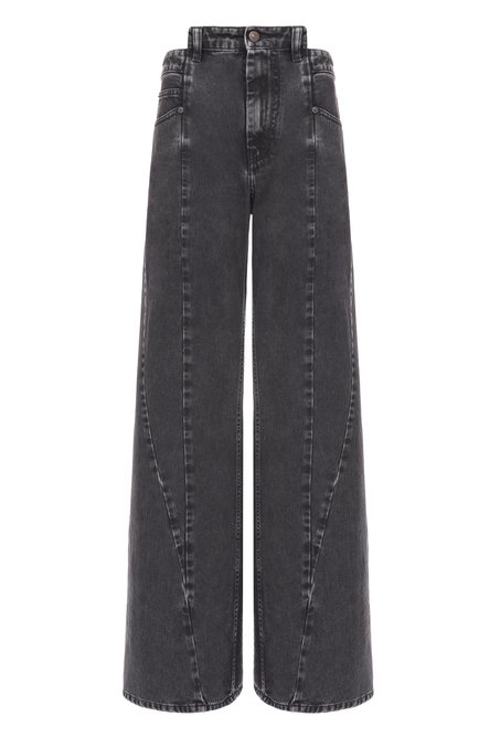 Женские джинсы MAISON MARGIELA черного цвета, арт. S51LA0133/S30496 | Фото 1 (Драгоценные камни: Проставлено; Материал сплава: Проставлено; Длина (брюки, джинсы): Стандартные; Материал внешний: Хлопок)