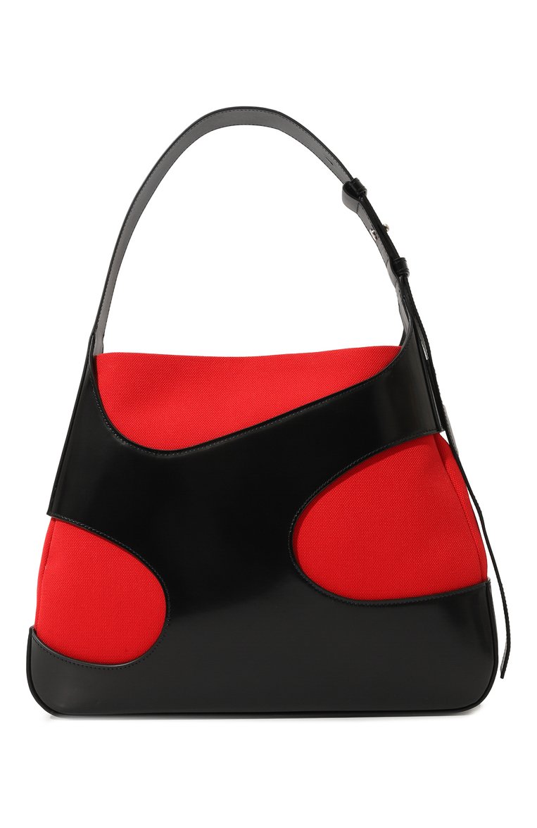 Женская сумка cut out FERRAGAMO красного цвета, арт. 213942/762299 | Фото 6 (Драгоценные камни: Проставлено; Материал сплава: Проставлено; Размер: medium; Материал: Натуральная кожа; Сумки-технические: Сумки top-handle)