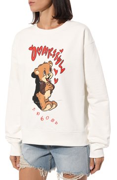 Женский хлопковый свитшот DOMREBEL бежевого цвета, арт. B00M B00M/SWEATSHIRT | Фото 3 (Тематический товар: Teddy Bear; Рукава: Длинные; Длина (для топов): Стандартные; Материал сплава: Проставлено; Материал внешний: Хлопок; Стили: Спорт-шик; Драгоценные камни: Проставлено; Женское Кросс-КТ: Свитшот-одежда)