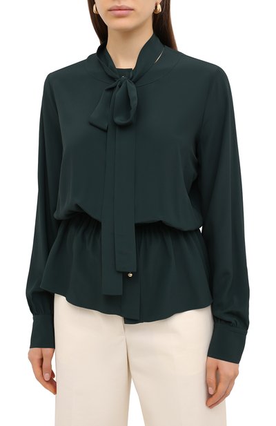 Блузка LANVIN зеленого цвета по цене 94350 руб., арт. RW-T0600U-4562-A20, фото 3 Блузка LANVIN, арт. RW-T0600U-4562-A20, фото 3