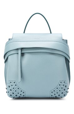 Женский рюкзак wave  TOD’S голубого цвета, арт. XBWAMRGD201MCL | Фото 1 (Материал: Натуральная кожа; Стили: Кэжуэл; Размер: medium; Статус проверки: Проверена категория; Драгоценные камни: Проставлено; Материал сплава: Проставлено)