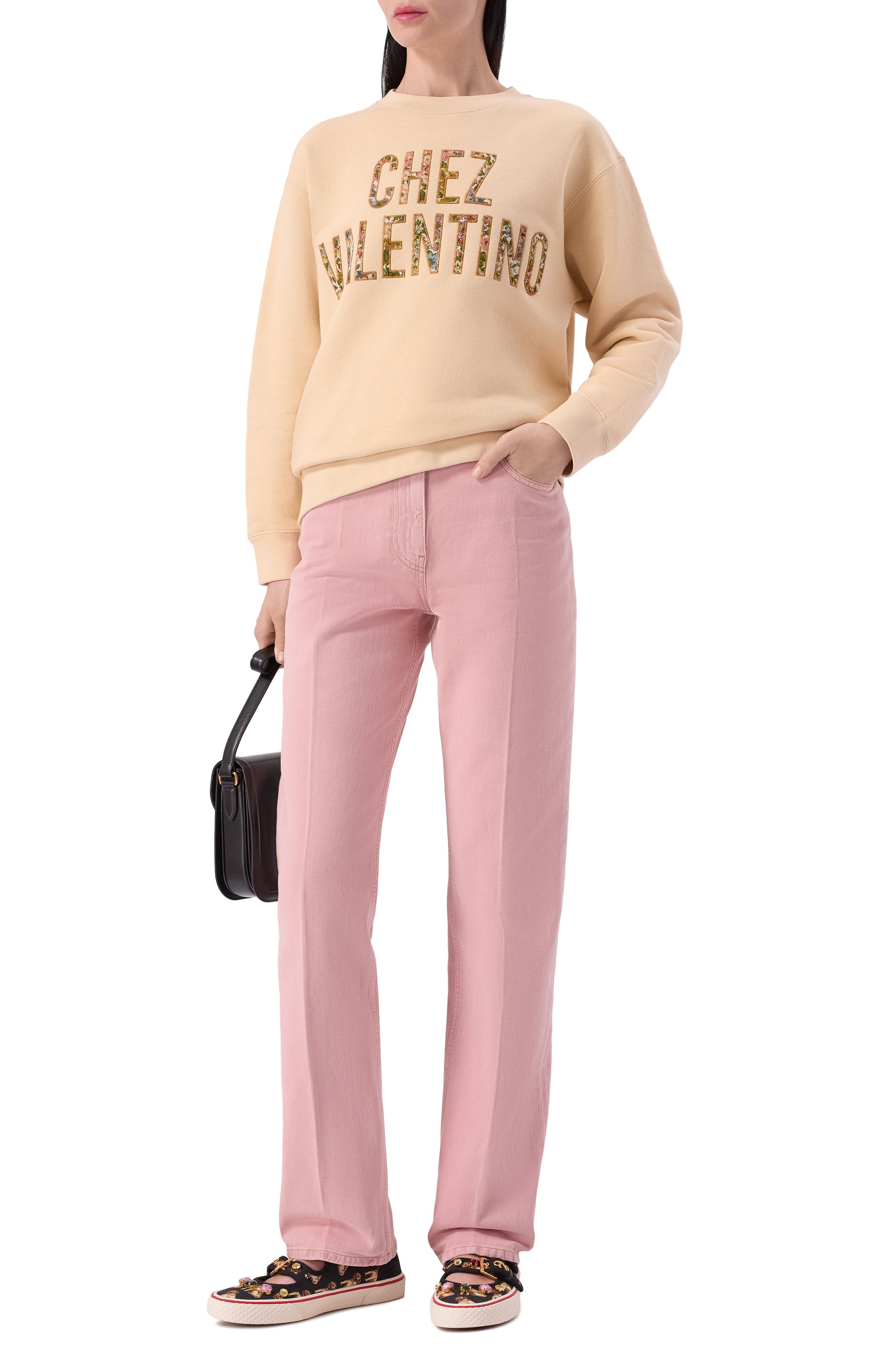 Джинсы VALENTINO розового цвета по цене 157000 руб., арт. 8B3DD22X/9Y9, фото 2 Джинсы VALENTINO, арт. 8B3DD22X/9Y9, фото 2