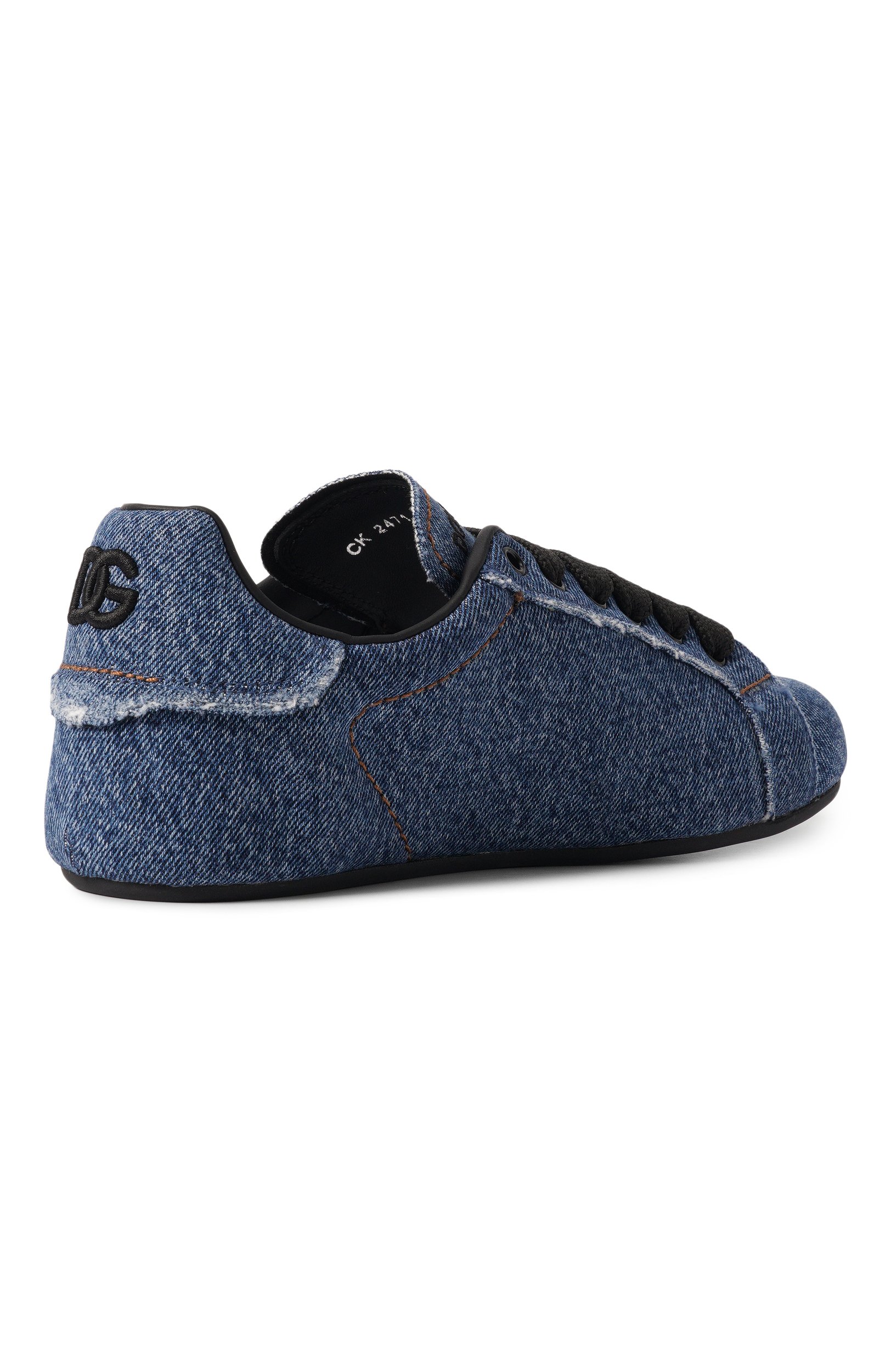 Джинсовые кроссовки portofino soft DOLCE & GABBANA синего цвета по цене 85700 руб., арт. CK2471/A0901, фото 5 Джинсовые кроссовки portofino soft DOLCE & GABBANA, арт. CK2471/A0901, фото 5