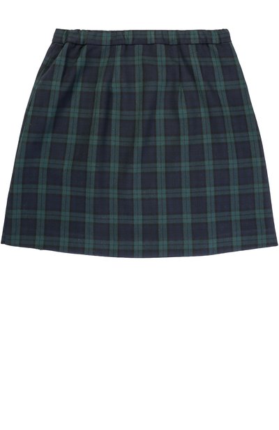 Шерстяная мини-юбка в клетку с бахромой и булавкой CAF, арт. 54-SP/6A-8A, фото 2