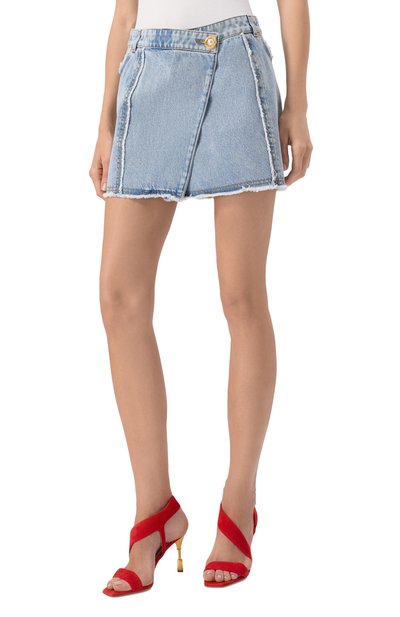 Джинсовая юбка BALMAIN, арт. EF0LA535/DF75, фото 3