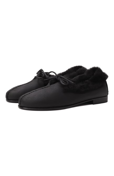Женские кожаные лоферы tilla shearling HEREU, арт. WFTISH
