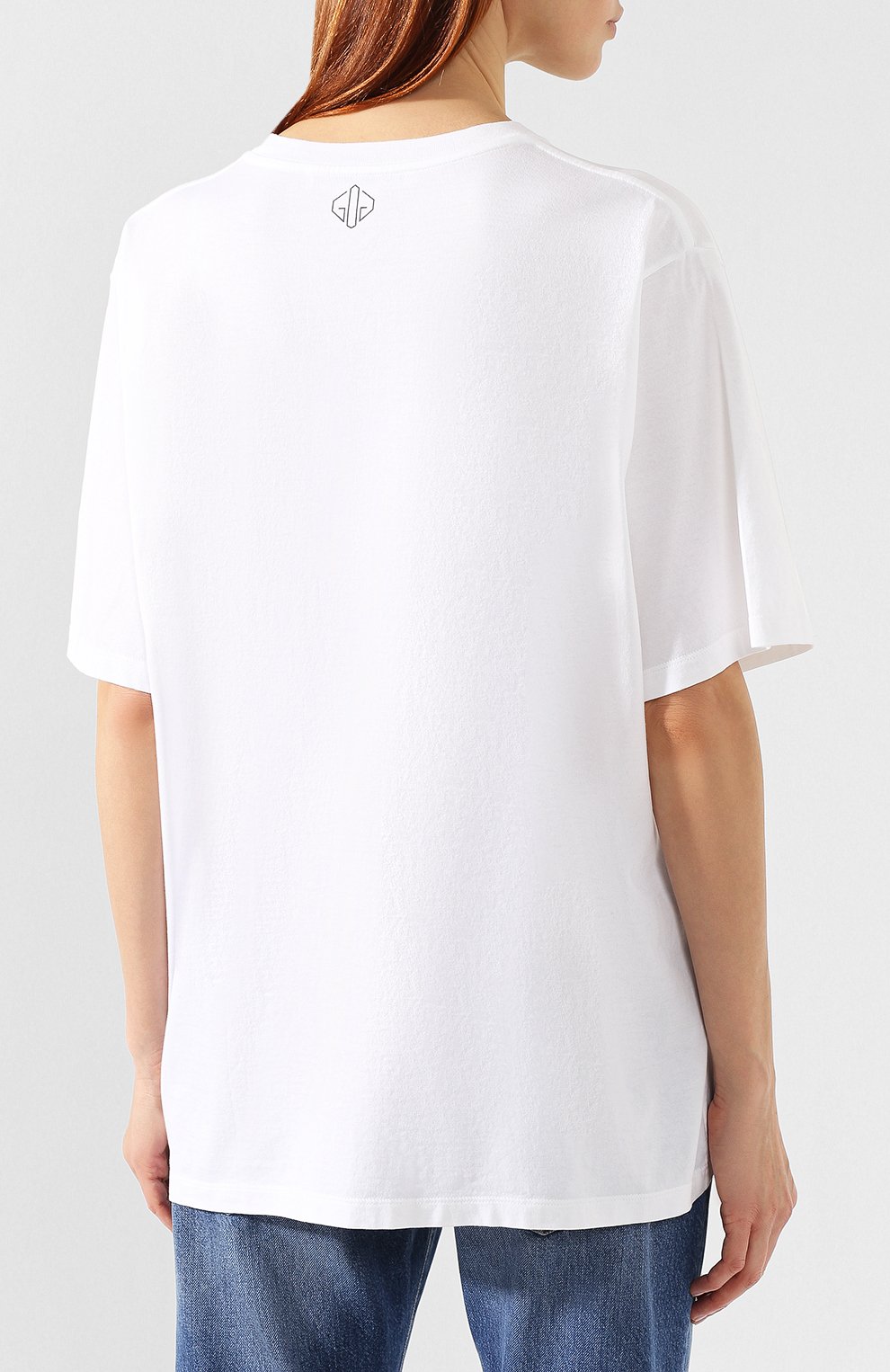 Хлопковая футболка GOLDEN GOOSE DELUXE BRAND белого цвета по цене 14550 руб., арт. G34WP026.F1, фото 4 Хлопковая футболка GOLDEN GOOSE DELUXE BRAND, арт. G34WP026.F1, фото 4
