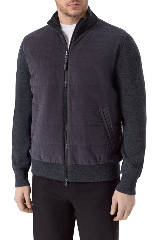 Комбинированный кардиган Bogner 88379426 Серый  88379426 Фото 3