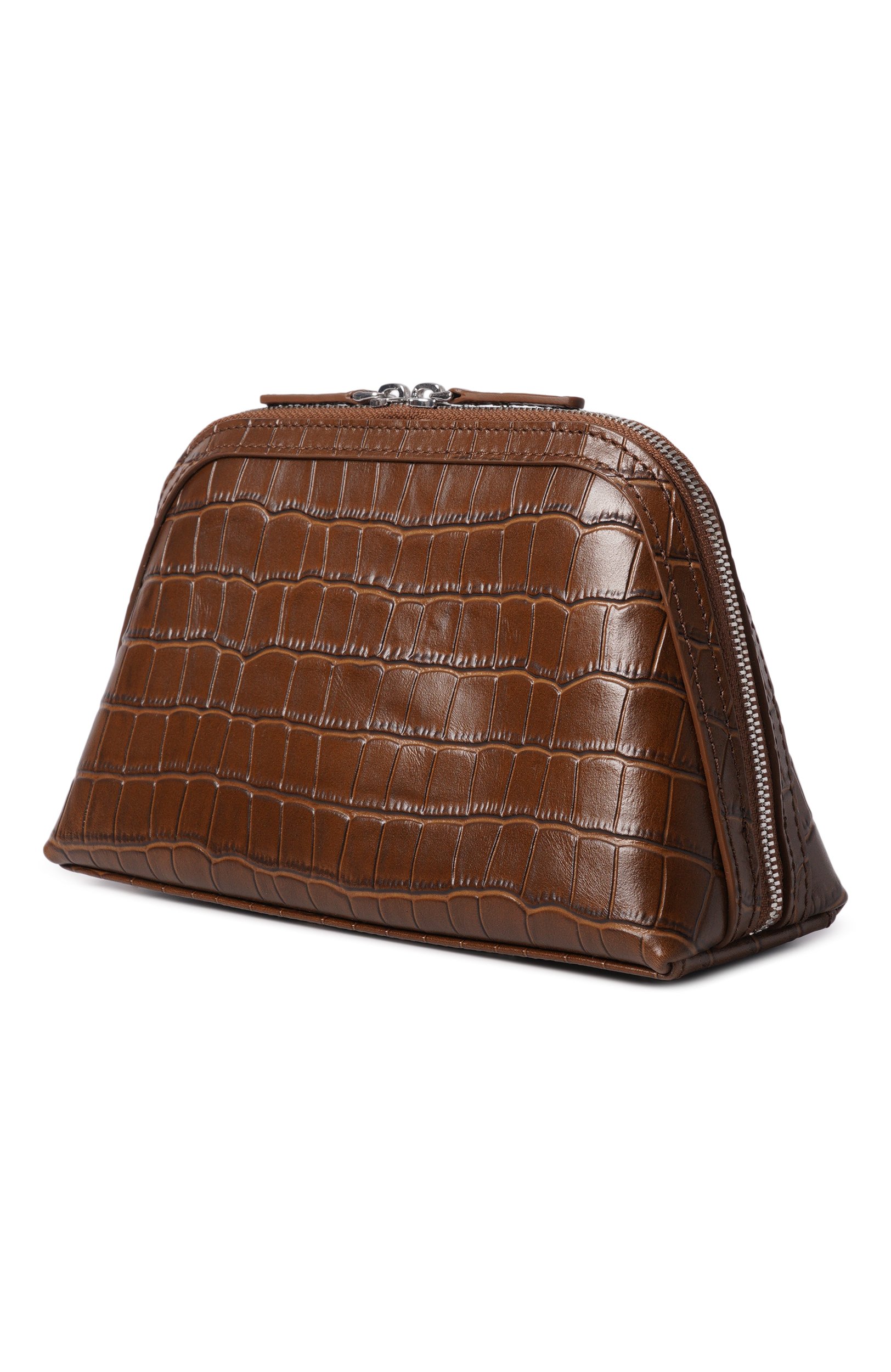 Кожаная косметичка vanity 12 STOREEZ коричневого цвета по цене 24000 руб., арт. 141414, фото 2 Кожаная косметичка vanity 12 STOREEZ, арт. 141414, фото 2
