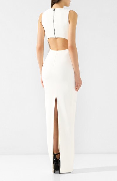Платье-макси из вискозы TOM FORD белого цвета по цене 362500 руб., арт. AB2464-FAX459, фото 4 Платье-макси из вискозы TOM FORD, арт. AB2464-FAX459, фото 4
