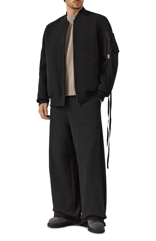 Бомбер из шерсти и кашемира Ann Demeulemeester B0012390/FA229 Чёрный  B0012390/FA229 Фото 2
